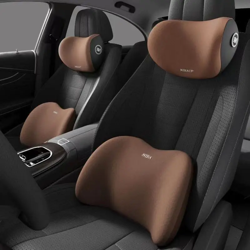 Memory Foam Car Neck Pillow Lumbar Support - Ergonomic memory foam car seat cushion