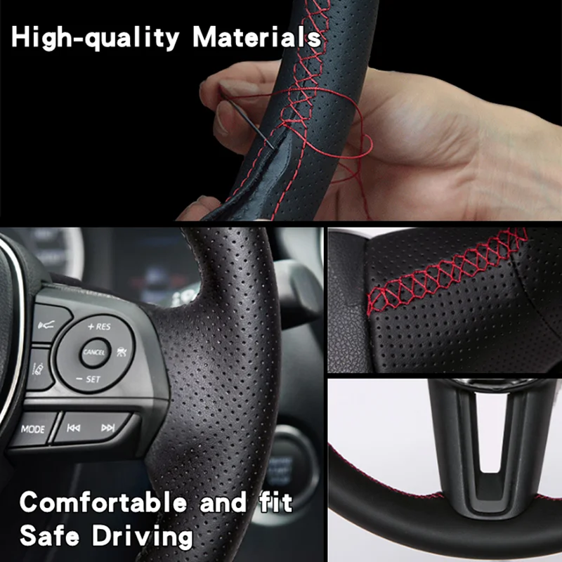 For Alfa Romeo Giulia Stelvio  - Car Steering Wheel Cover Anti Slip Breathable recension och pris