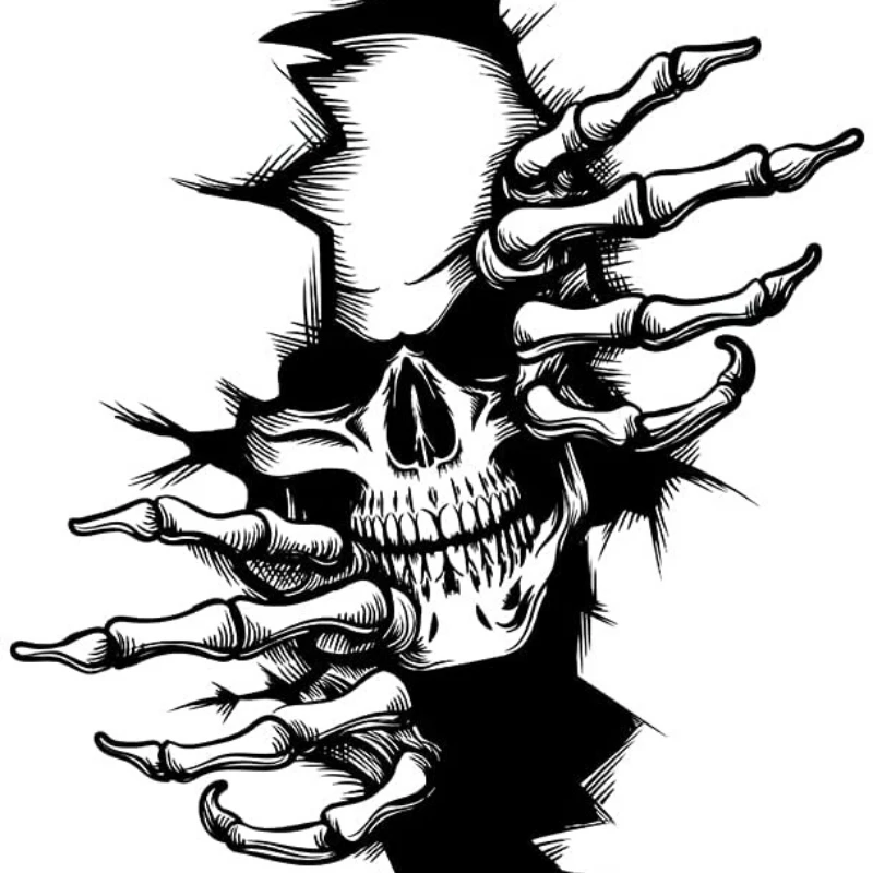 15cm Horror Skeleton Sticker E - Motorcycle Parts recension och pris