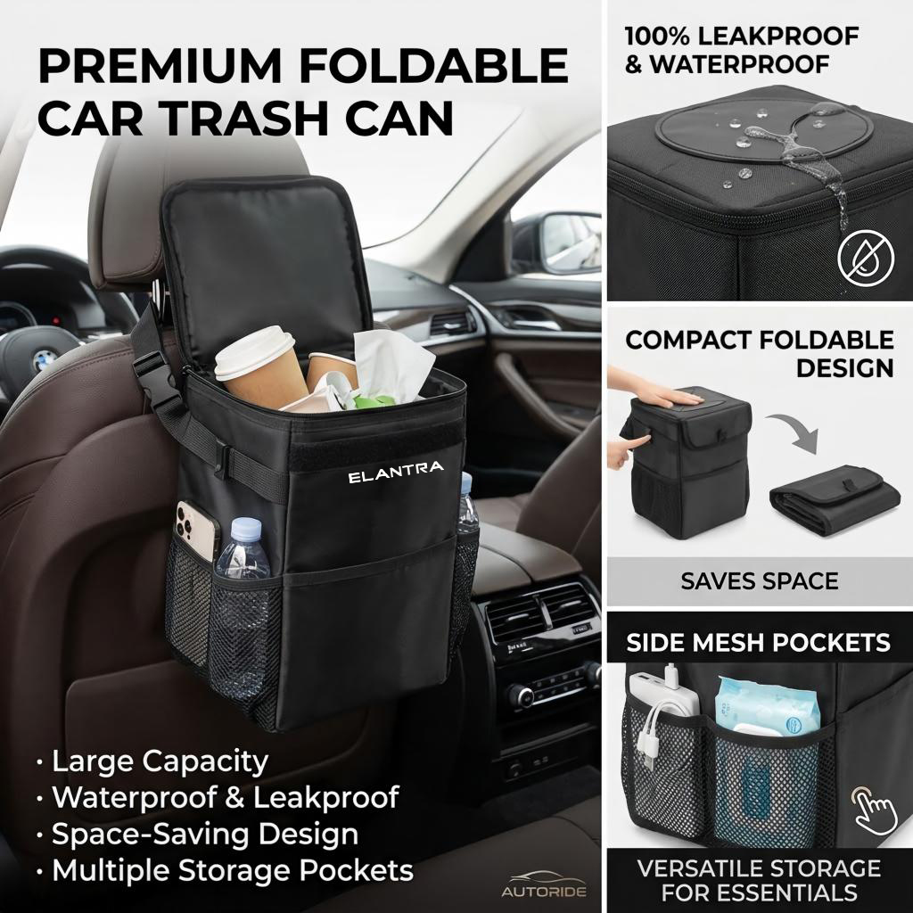 Waterproof car trash can stora - Waterproof Car Trash Can With Lid recension och pris